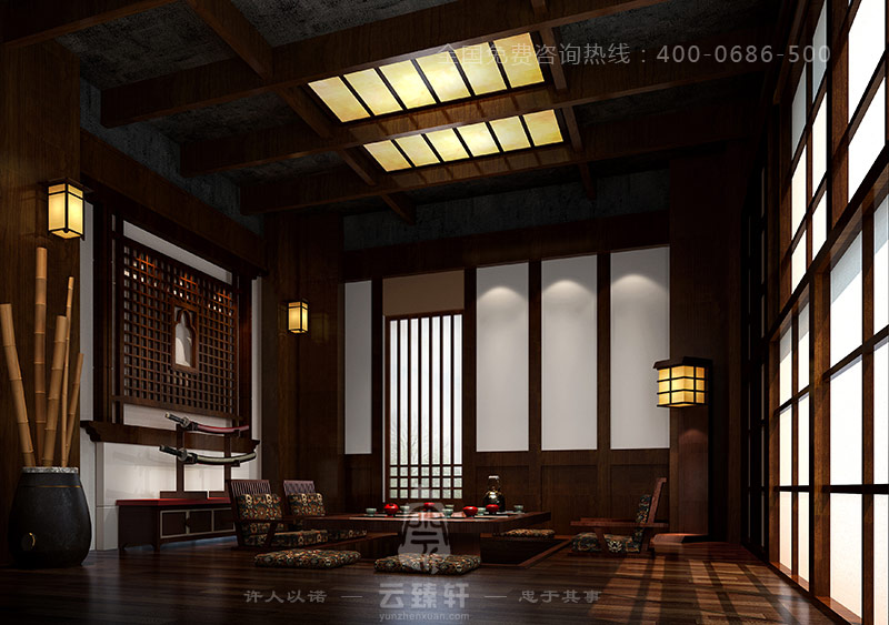 偏日式的中式茶室裝修你見(jiàn)過(guò)嗎?