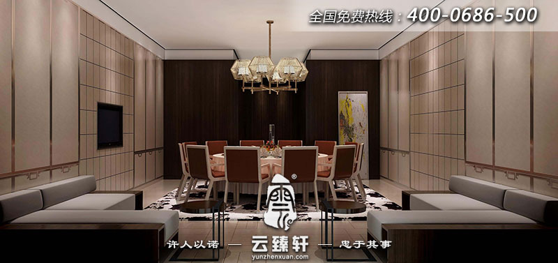 會所餐廳的包間洋溢者傳統(tǒng)的中式氣息