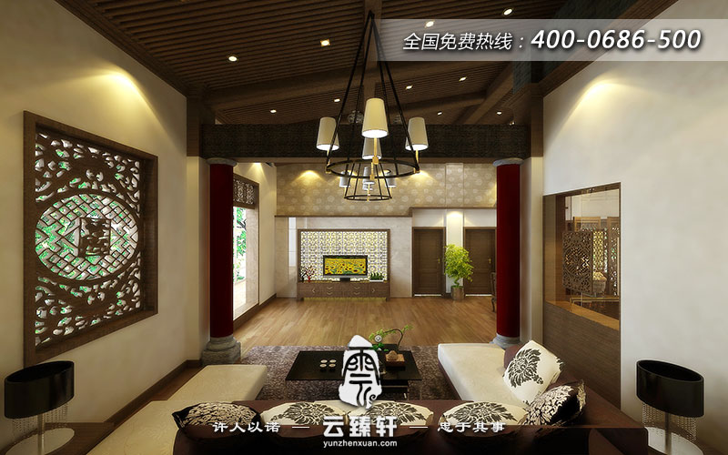 深圳平層中式大宅設(shè)計方案
