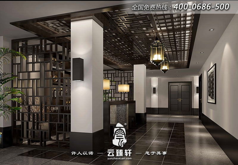 會(huì)所二層的接待區(qū)設(shè)計(jì)的是那么的精致
