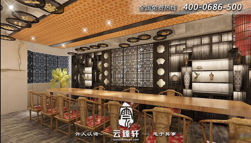 茶樓一層品茶區(qū)設(shè)計(jì)效果圖