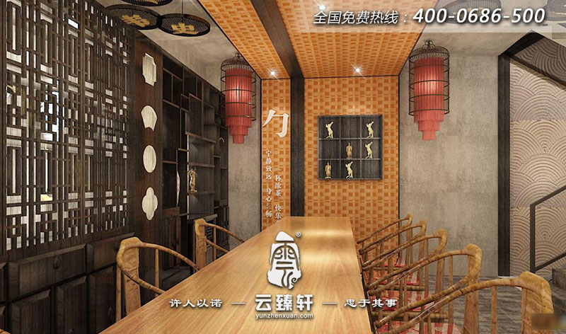 古色古香的茶樓室內(nèi)設(shè)計(jì)效果圖