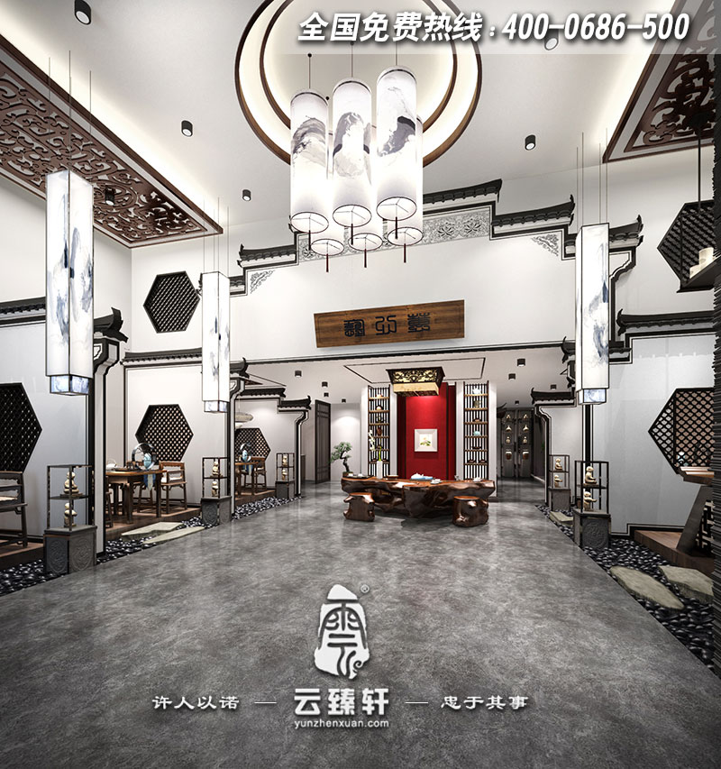 新中式會(huì)所設(shè)計(jì)效果圖