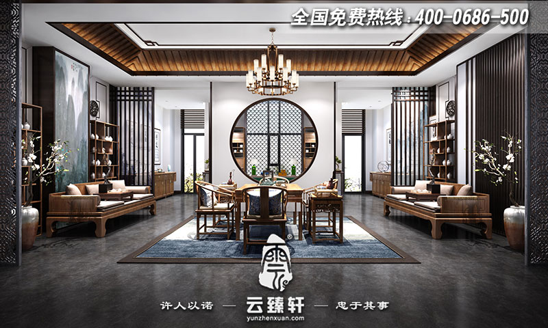 新中式設(shè)計(jì)風(fēng)格別墅效果圖