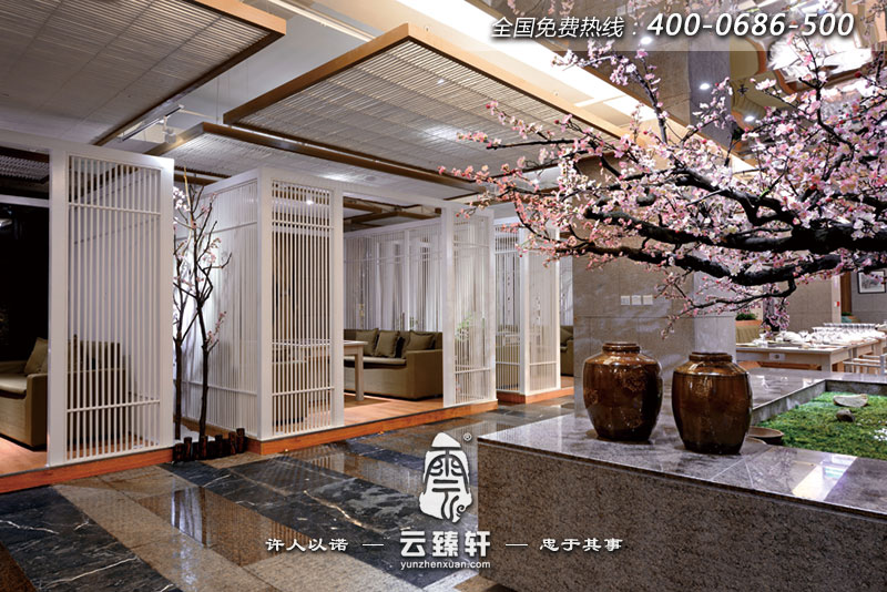新中式飯店設(shè)計裝修效果圖