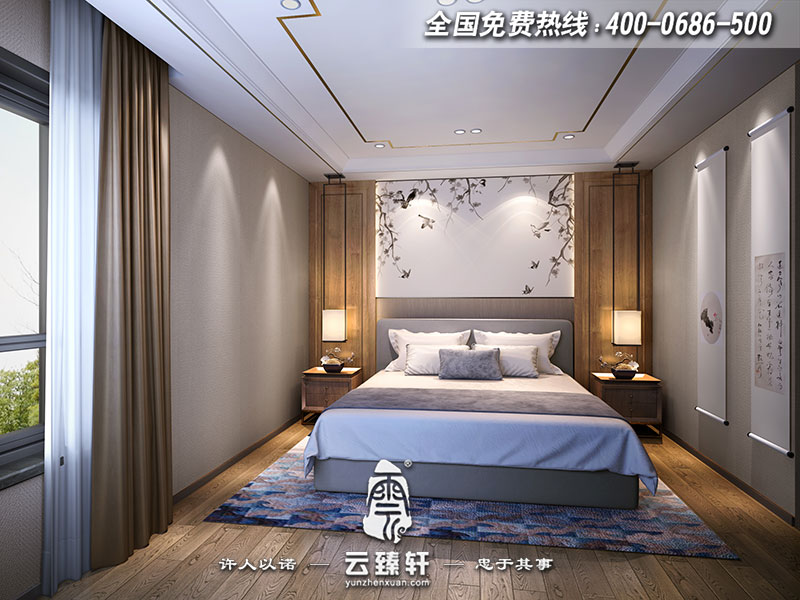 極簡(jiǎn)中式次臥設(shè)計(jì)效果圖