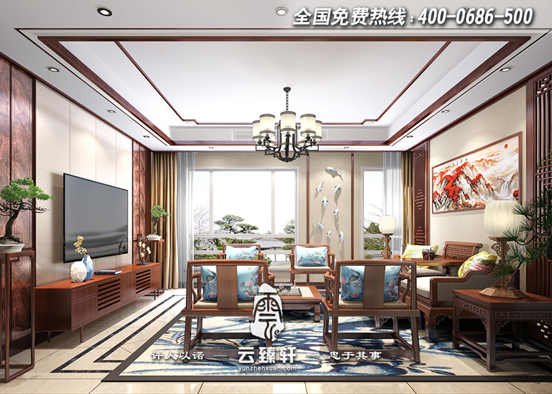 新中式風(fēng)格空間設(shè)計效果圖