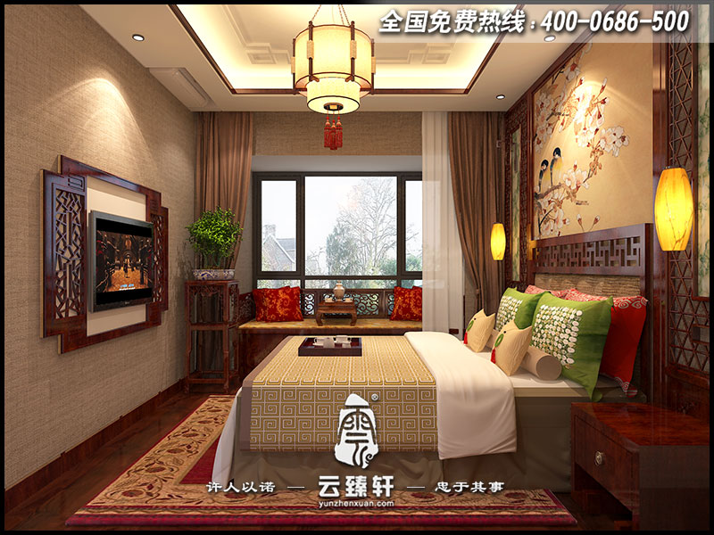 中式別墅臥室設(shè)計(jì)圖片