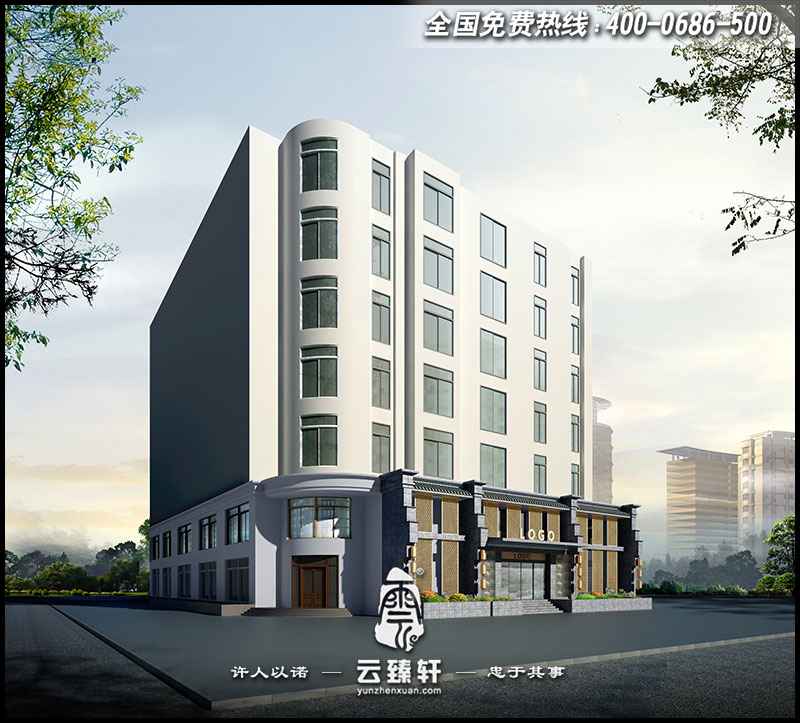 中式餐廳外立面設(shè)計(jì)效果圖